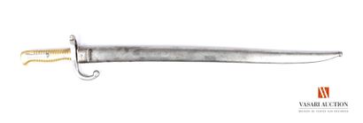 null Sabre-baïonnette Chassepot modèle 1866, lame yatagan de 57,6 cm, poinçonnée...