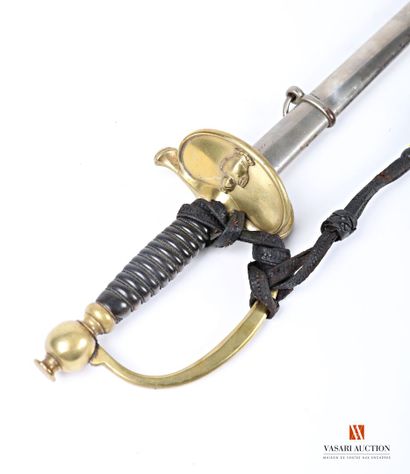 null Engineer's sword, 86 cm straight blade, stamped and signed at the heel Coulaux...