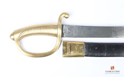 null Infantry lighter saber model AN XI, blade 59 cm, stamped D at the heel, brass...