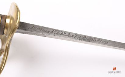 null Sabre de cavalerie légère modèle 1822, belle lame courbe de 92 cm, marquée sur...