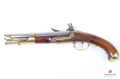 null Regulation cavalry pistol model 1763-66, flat-bodied lock signed by the Manufacture...