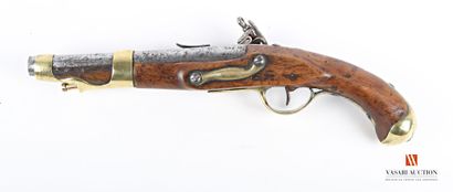 null Pistolet d'arçon modèle 1763-1766, canon poinçonné de 23,1 cm, tonnerre marqué...