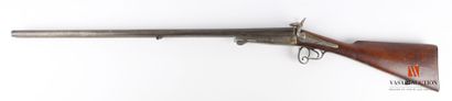 null Fusil de chasse à broche, canons en table de 77 cm calibre 16, platines gravées,...