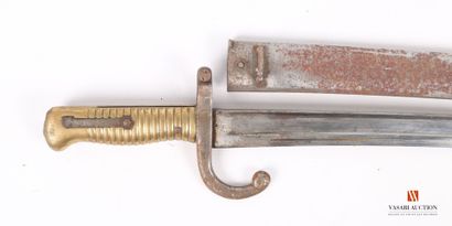 null Sabre-baïonnette modèle 1866 pour Fusil Chassepot, belle lame yatagan poinçonnée...