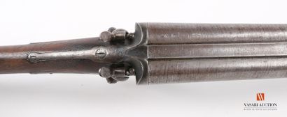 null Fusil de chasse à canon double par F. E. WALKER, percussion centrale par chiens...