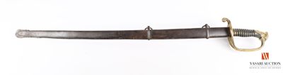 null Officer's saber model 1855, brass mounting with one branch and pierced plate,...