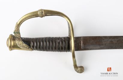 null Sabre modèle 1821 pour officier d'infanterie, lame légèrement courbe de 75,5...