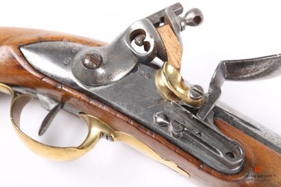 null Pistol of the bodyguards of the King second model, signed lock of the Royal...