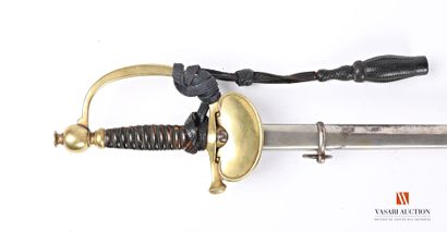null Engineer's sword, 86 cm straight blade, stamped and signed at the heel Coulaux...