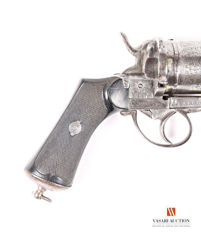 null Fort revolver à broche Lefaucheux calibre 12 mm, modèle « pour officier » transformé...