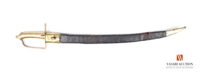null Sabre briquet d'infanterie modèle 1767, lame de 57 cm, portant des restes de...