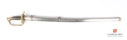 null Officer's saber model 1845, beautiful curved blade of 73 cm, brass mounting...