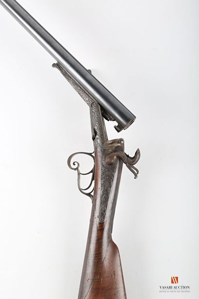 null Fusil de chasse à broche calibre 16, canons en table de 75,5 cm, signées en...
