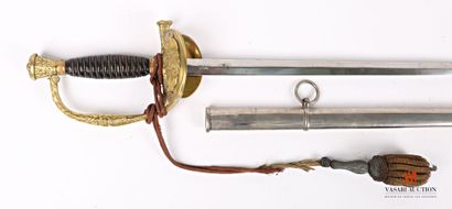 null Sword of officer of the health service, straight blade of 85 cm, signed at the...