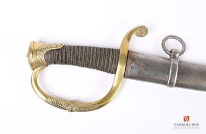 null Officer's saber of gunner mounted model 1829, curved blade punched with broad...