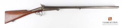 null Fusil de chasse à broche, canons en table de 77 cm calibre 16, platines gravées,...