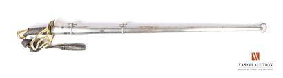 null Dragoon sword model 1854, straight blade with double throat 95 cm, brass mounting...