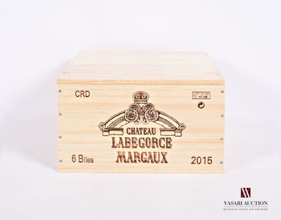 null 6 Bouteilles	Château LABÉGORCE	Margaux	2015

	CBO NI.