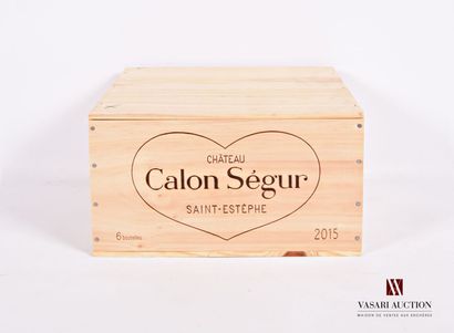 null 6 Bouteilles	Château CALON SÉGUR	St Estèphe GCC	2015

	CBO NI.