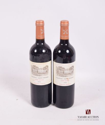 null 2 Bottles Château SAINT PIERRE St Julien GCC 2006

	And. a little stained. N:...