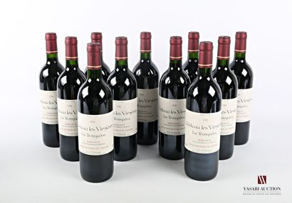 null 11 bouteilles	Château LES VIMIÈRES Le Tronquéra	Margaux	1996

	Et. à peine tachées....