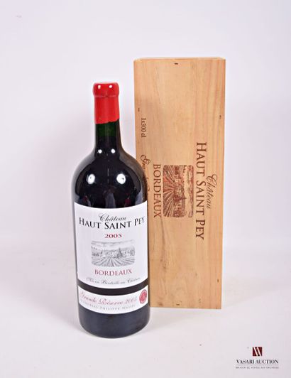 null 1 DMagnum	Château HAUT SAINT PEY 	Bordeaux	2005

(3 L)	"Grande Réserve". Et....