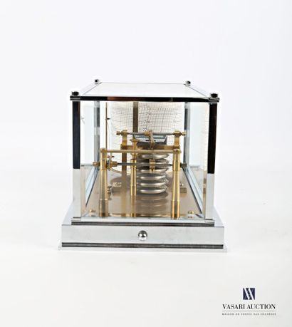 null Holosteric barograph recorder brand PHBN with six capsules in its chromed metal...