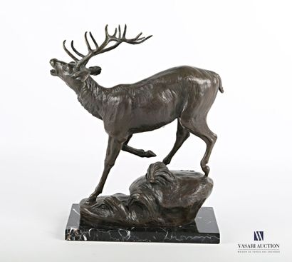 null LECOURTIER Prosper (1851-1925)

The bellowing of the stag

Bronze with brown...