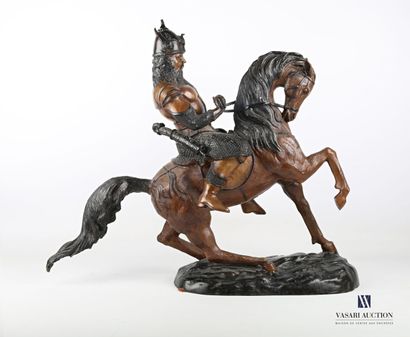 null ANONYMOUS

Celtic warrior on horseback

Bronze with double patina

Early 20th...