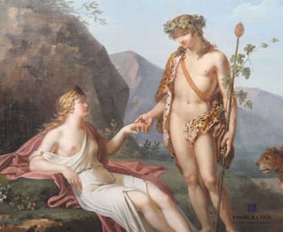 null French school of the 19th century

Andromeda delivered by Perseus

Oil on canvas

81...
