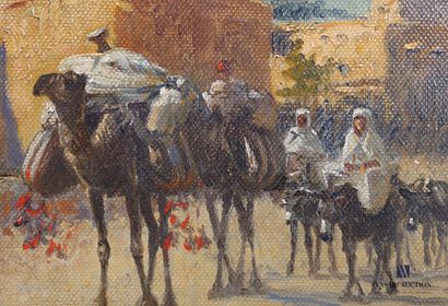 null DELAHOGUE Alexis Auguste (1867-1953)

The caravan

Oil on canvas mounted on...