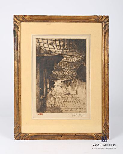 null DEGORCE Georges-Léo (1894-c.1943), after

View of a souk in Fez

Black etching

Annotated...