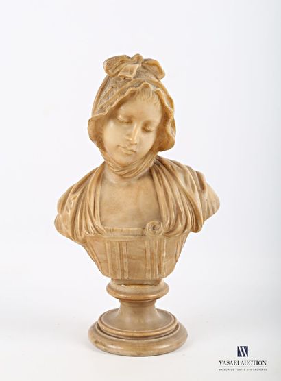 null École française du XIXème siècle

Buste d'élégante à la rose

Sculpture en marbre...