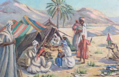 null GUIVARCH René (XXème siècle)

Campement dans le désert

Huile sur toile

Signée...