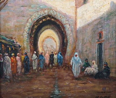 null CASTELLO M. (XIXth-XXth century)

Entrance to the Medina

Oil on panel

Signed...