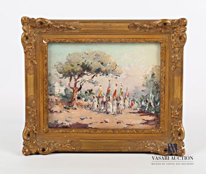null GALLAND Gilbert (1870-1956) 

The feast of the Marabout in Algiers

Oil on panel

Signed...