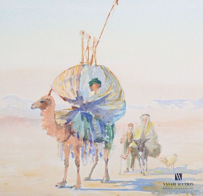 null RANDAVEL Louis (1869-1947)

Camel drivers in the desert

Watercolor on paper

signed...