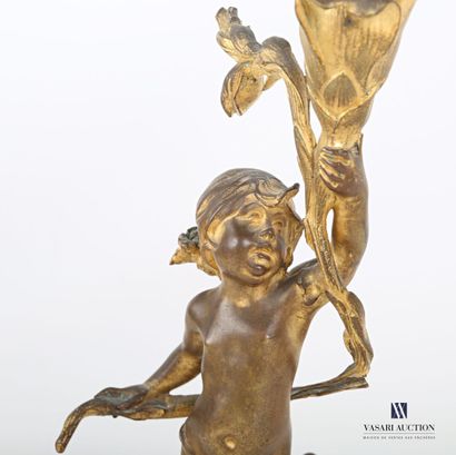 null DE KERVEGUEN Georges (?-1897)

Gilded bronze lamp stand representing a cherub...