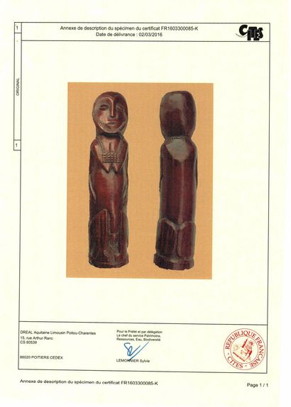 null CENTRAL AFRICAN REPUBLIC

Carved and stained ivory family representing a man,...