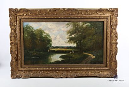 null RAGUESNE M.

Child fishing along the river 

Oil on canvas

Signed lower right

35...