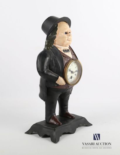 null Bradley & Hubbard

Polychrome patinated cast iron clock featuring John Bull...
