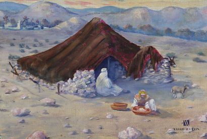 null HERNANDEZ M.

Camp in the desert

Oil on canvas

Signed lower right

38 x 55...