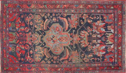 null Hamadan carpet (cotton warp and weft, wool pile), Northwest Persia, circa 1940-1950

The...