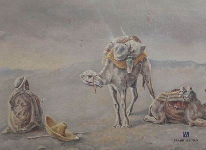 null LONG L. (XIXème-XXème siècle)

Le repose des dromadaires dans le désert

Huile...