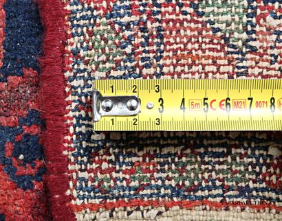 null Hamadan carpet (cotton warp and weft, wool pile), Northwest Persia, circa 1940-1950

The...