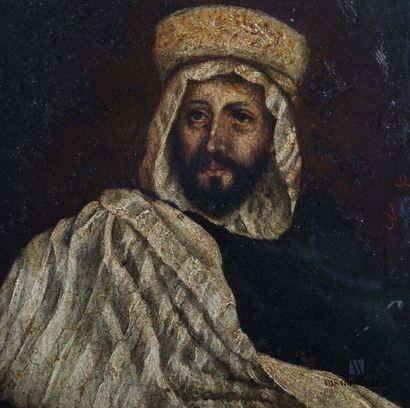 null M. LASSUS (XIX-XXth century)

Portrait of a Berber

Oil on copper

Signed on...