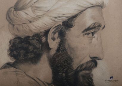 null École orientaliste du XIXème siècle

Portrait d'homme au turban

Dessin au fusain...
