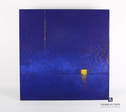 null MITAU Max (born 1950)

Abstract composition in blue II

Mixed media on panel

Signed...