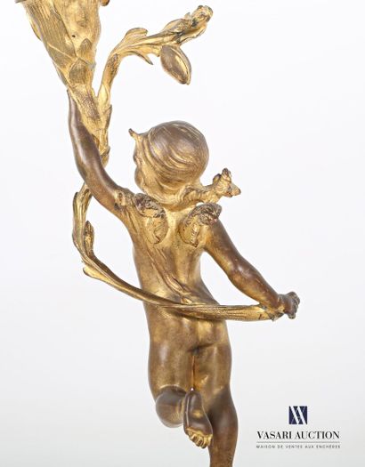 null DE KERVEGUEN Georges (?-1897)

Gilded bronze lamp stand representing a cherub...