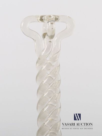 null VIALAS A. 

Support out of blown glass posing on a quadripod base openwork simulating...
